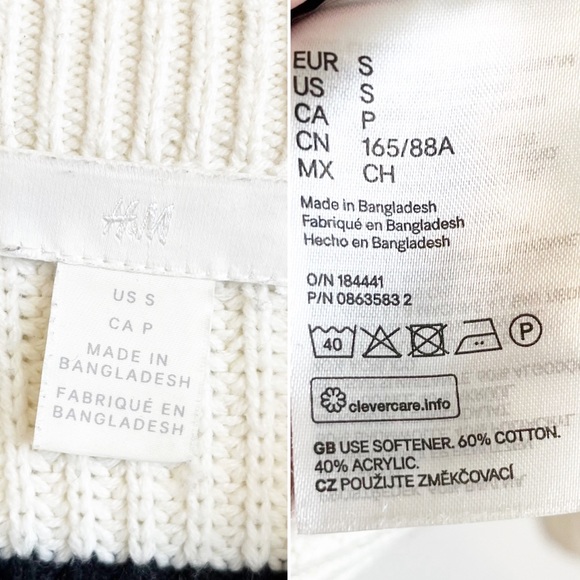 H&M Blogger Favorite Striped Chunky Knit Oversized Sweater - Picture 10 of 12